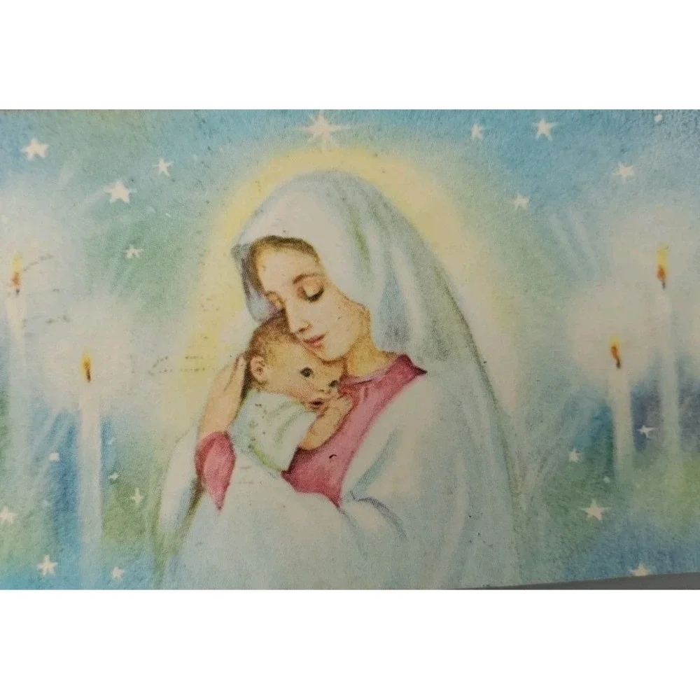 10 Old Used Vtg CHRISTMAS CARD Fronts 4 Craft Nativity 3 Kings Bae Jesus Mary Jo